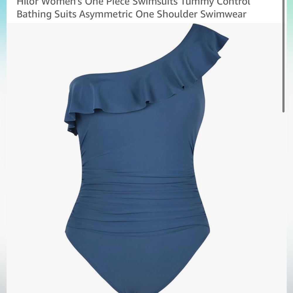 One shoulder ruffled swimsuit